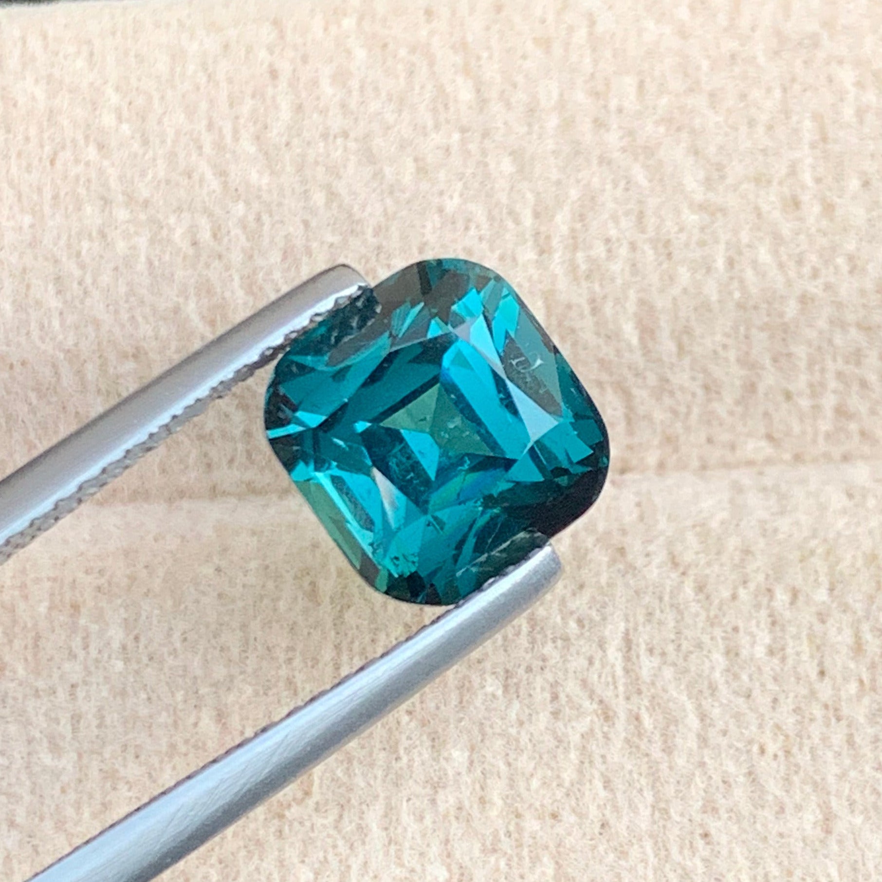 Dark Lagoon Tourmaline gemstone
Dark Lagoon Tourmaline jewelry
Dark Lagoon Tourmaline 4.05 Carats
Cushion Cut Dark Lagoon Tourmaline