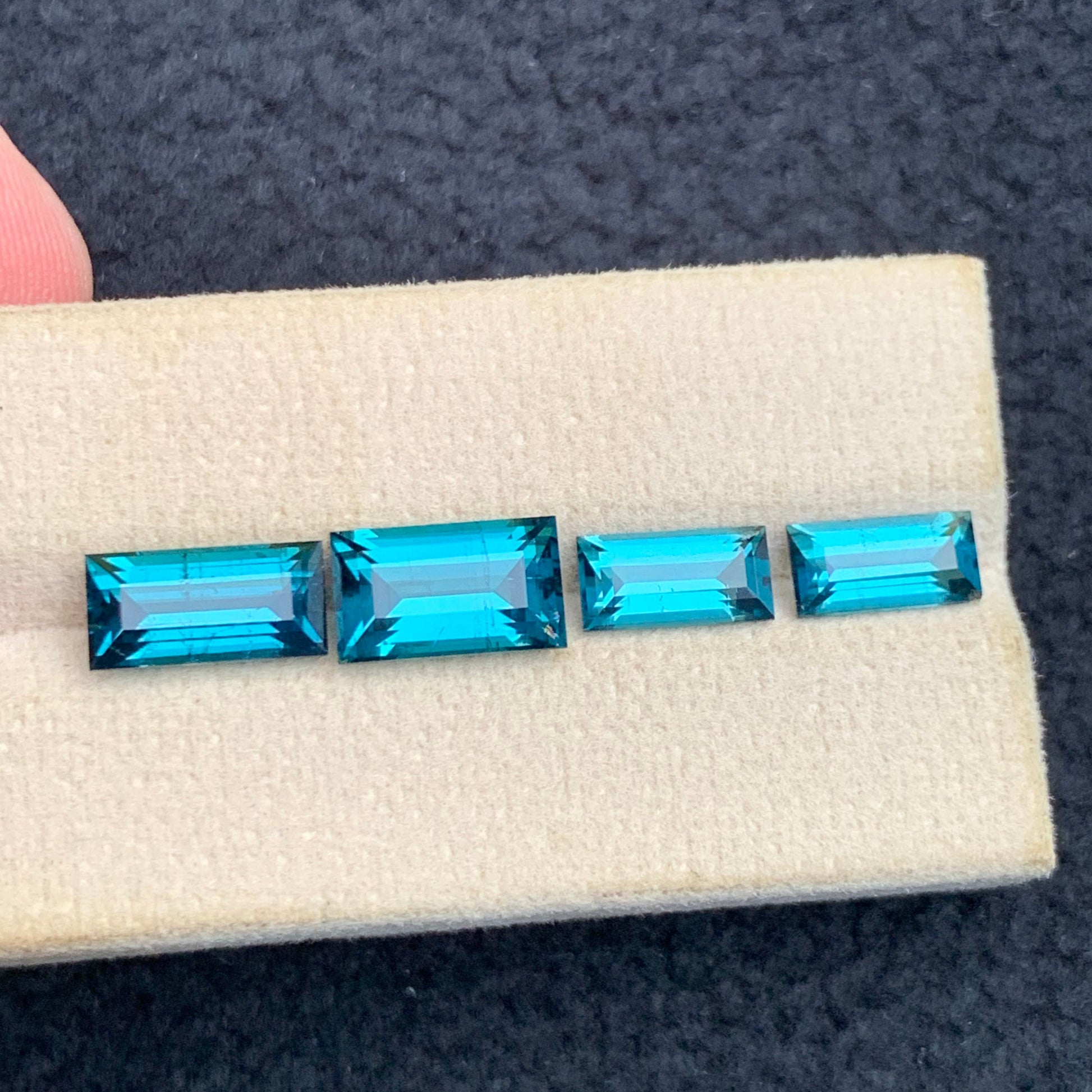 Electric Blue Tourmaline Matching Gemstone Set
Untreated Neon Blue Tourmaline Collection