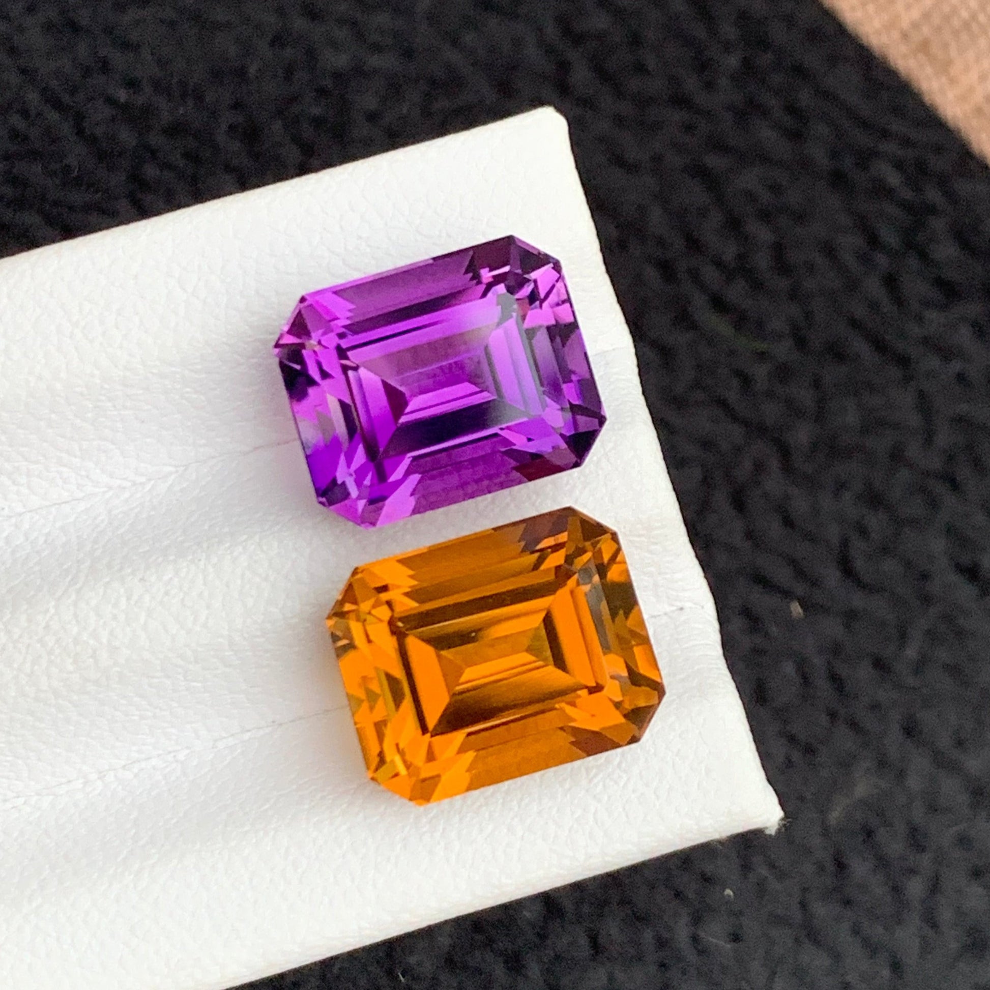 Loose Reverse Pair
Natural Reverse Amethyst Citrine Gemstones from Brazil