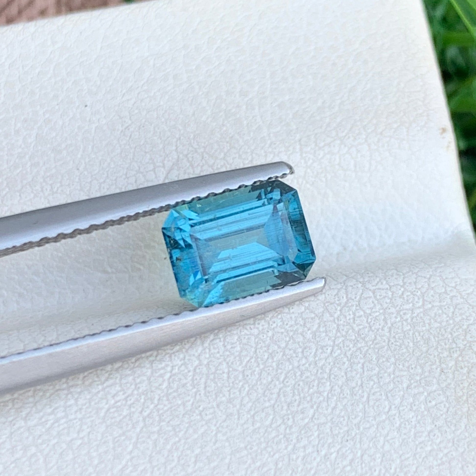 Emerald Cut Neon Blue Tourmaline Loose Stone Onestep Gems