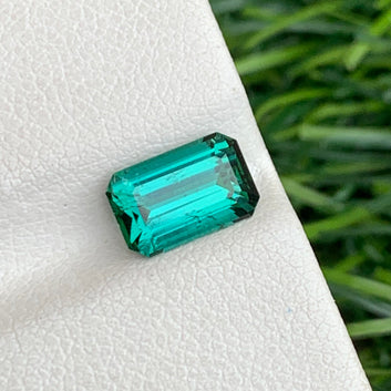 Emerald Cut Tourmaline Stone with Sparkling Clarity 