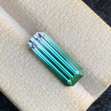 Bicolor Tourmaline Gemstone
Bicolor Tourmaline Jewelry
Bicolor Tourmaline gift
Emerald cut bicolor tourmaline gemstone close-up
VVS Afghan tourmaline 4.95 carats loose stone