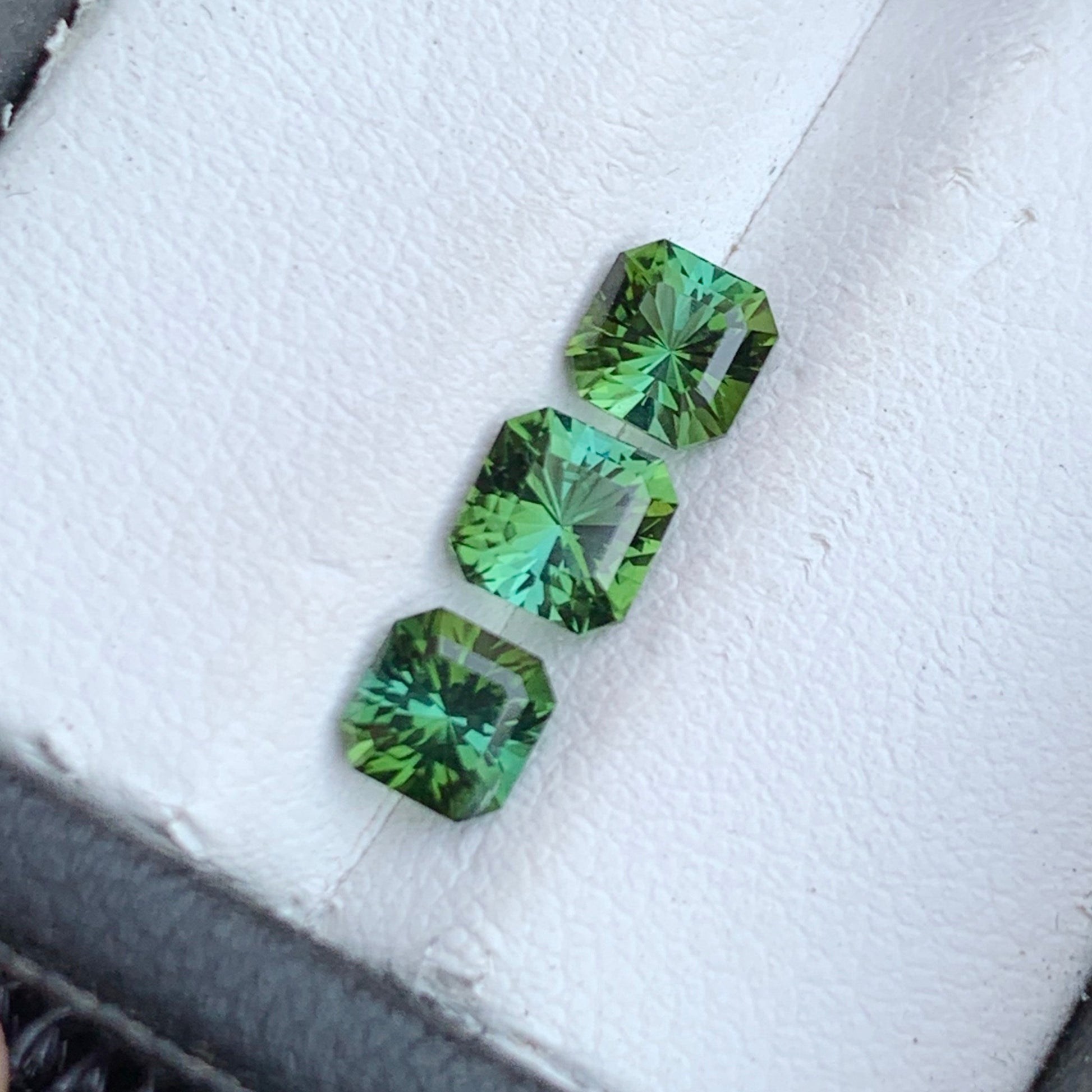 Eye-Clean Bluish Green Tourmaline Stones in Elegant Cut