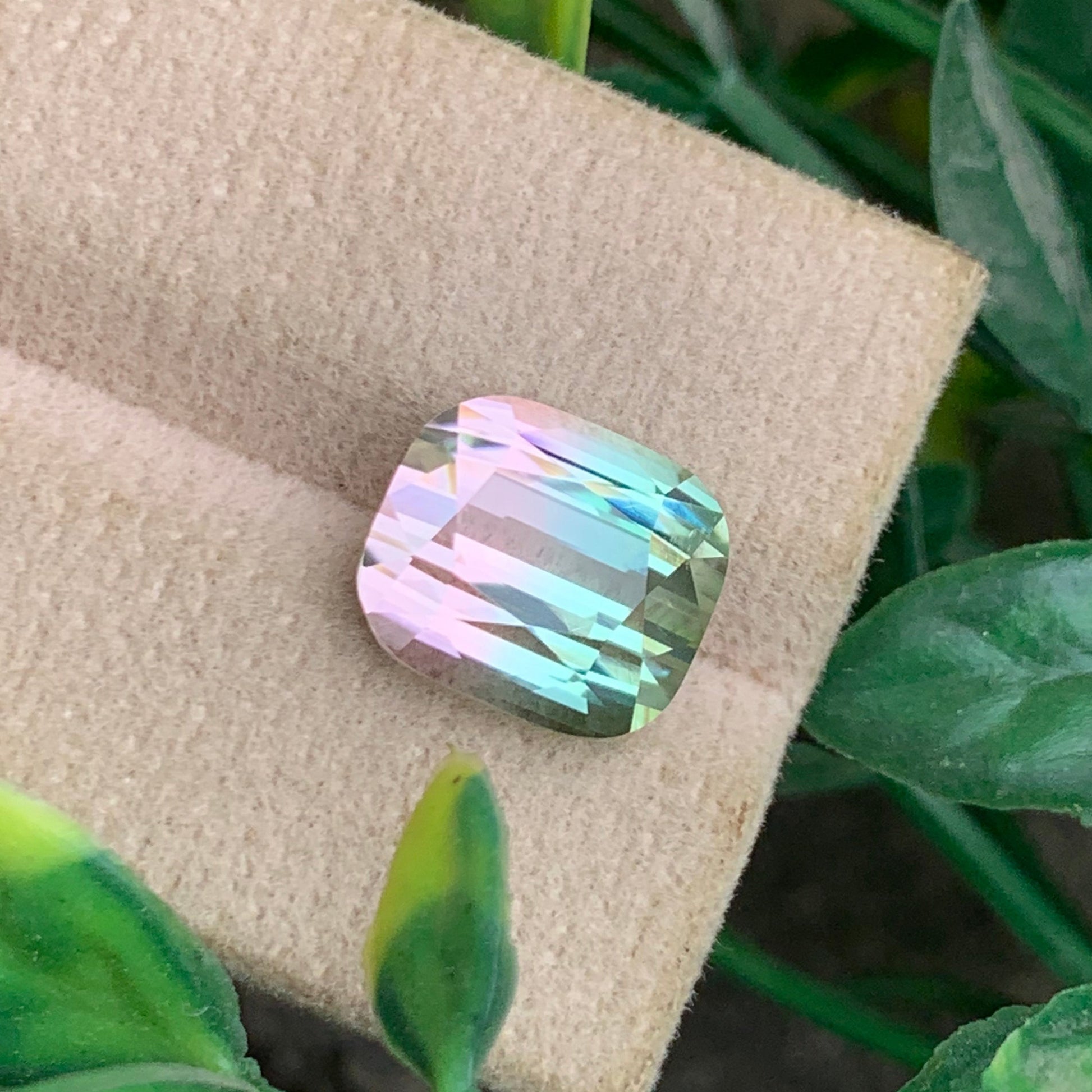 Eye Clean Bicolor Tourmaline
Cushion Cut Tourmaline 6.90 Carats