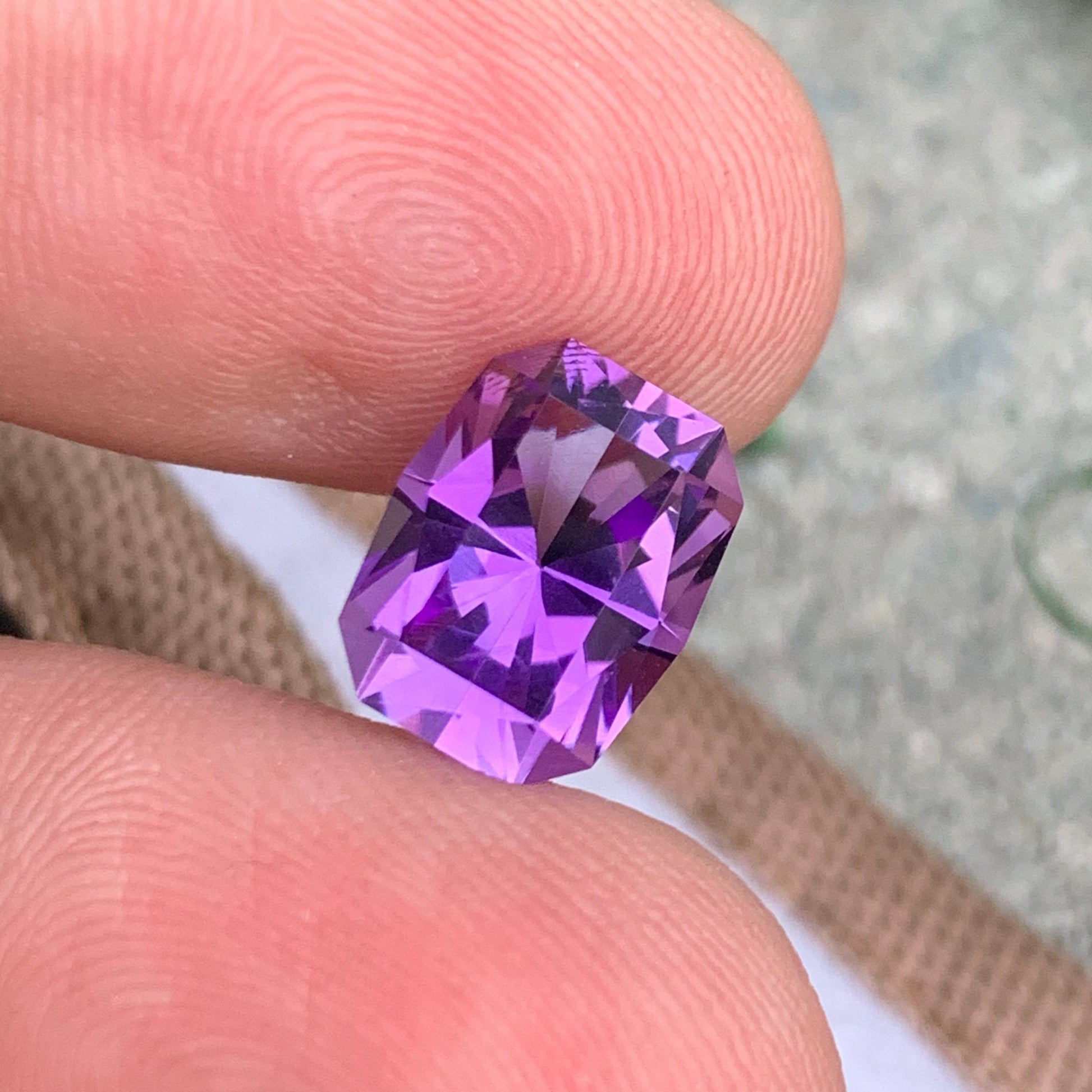 Fancy Cut Amethyst Loose Gemstone Loupe Clean