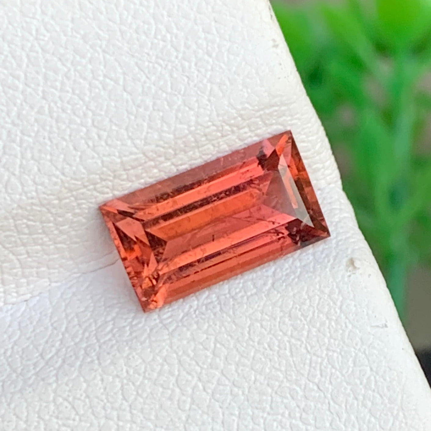 Elegant Red Orange Tourmaline Gem