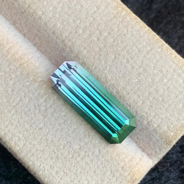 Fine jewelry natural Afghan tourmaline gemstone
Rare emerald cut bicolor tourmaline loose stone