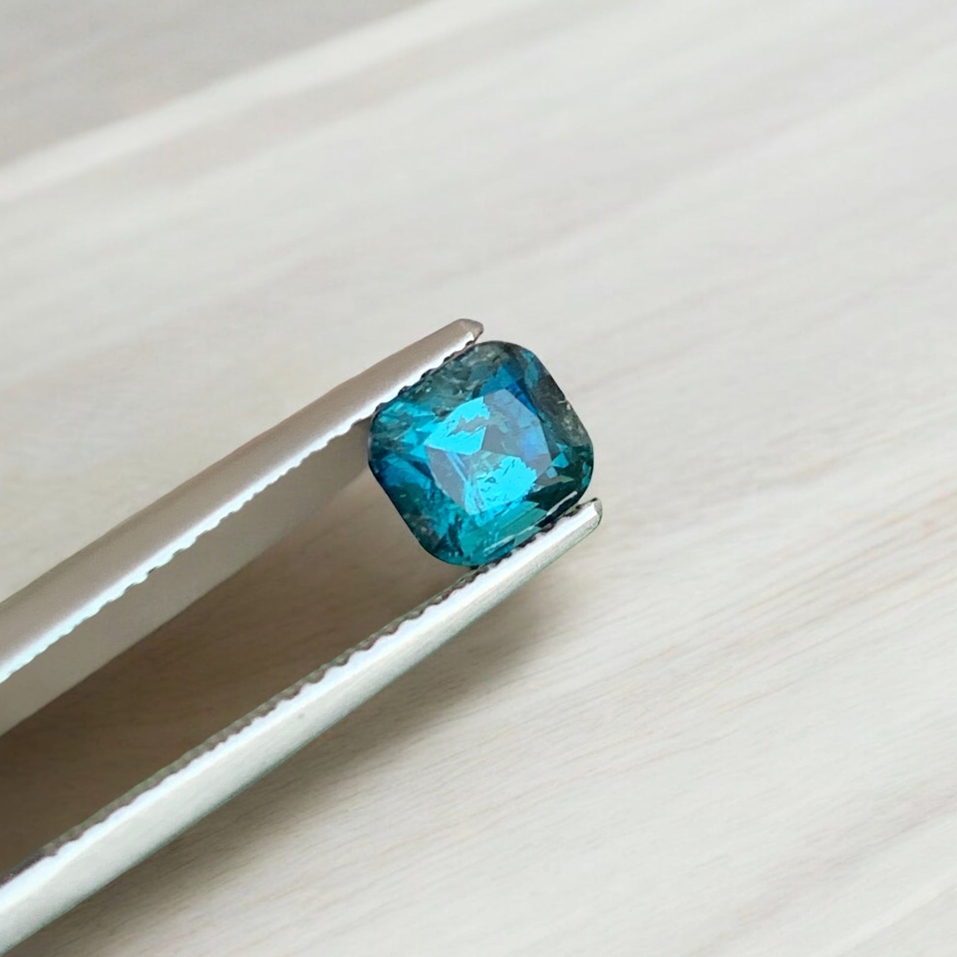 ink blue stone
Gorgeous Ink Blue Tourmaline Cushion Cut