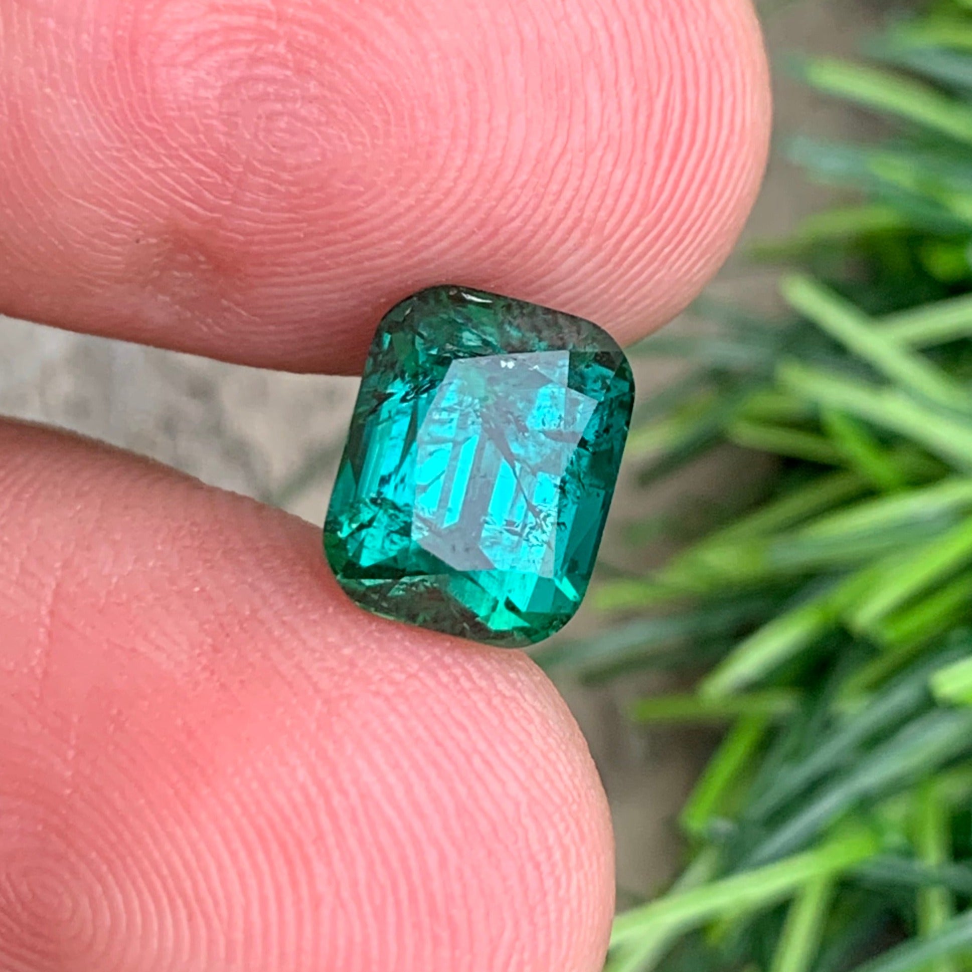 Healing Gemstone Bluish Green Tourmaline USA