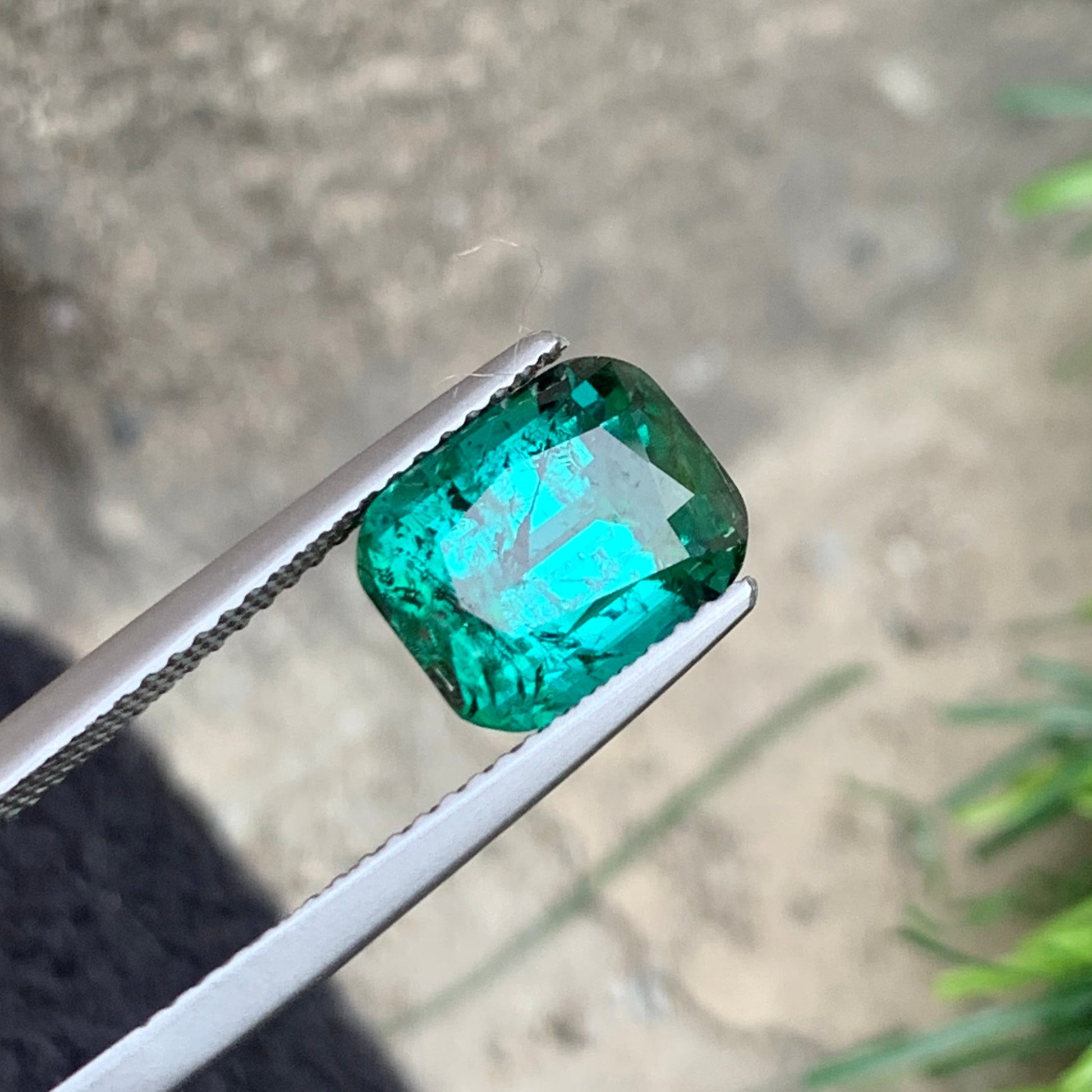 High Clarity Cushion Cut Tourmaline Stone