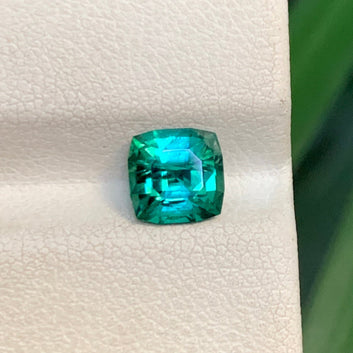 1.20 Carats Bluish Green Tourmaline, Loose Tourmaline Fancy Baguette Cut