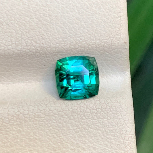 1.20 Carats Bluish Green Tourmaline, Loose Tourmaline Fancy Baguette Cut