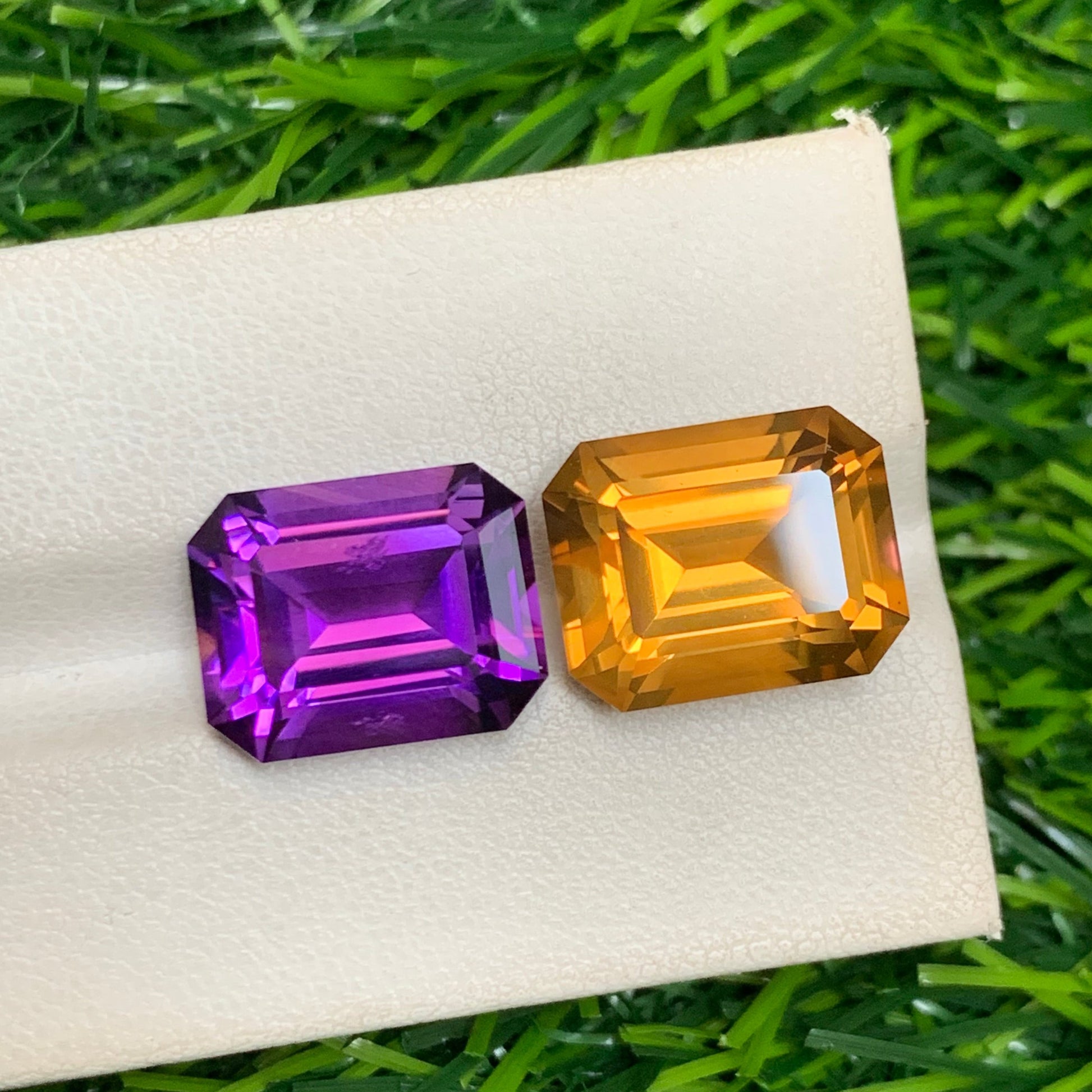 amethyst citrine Pair