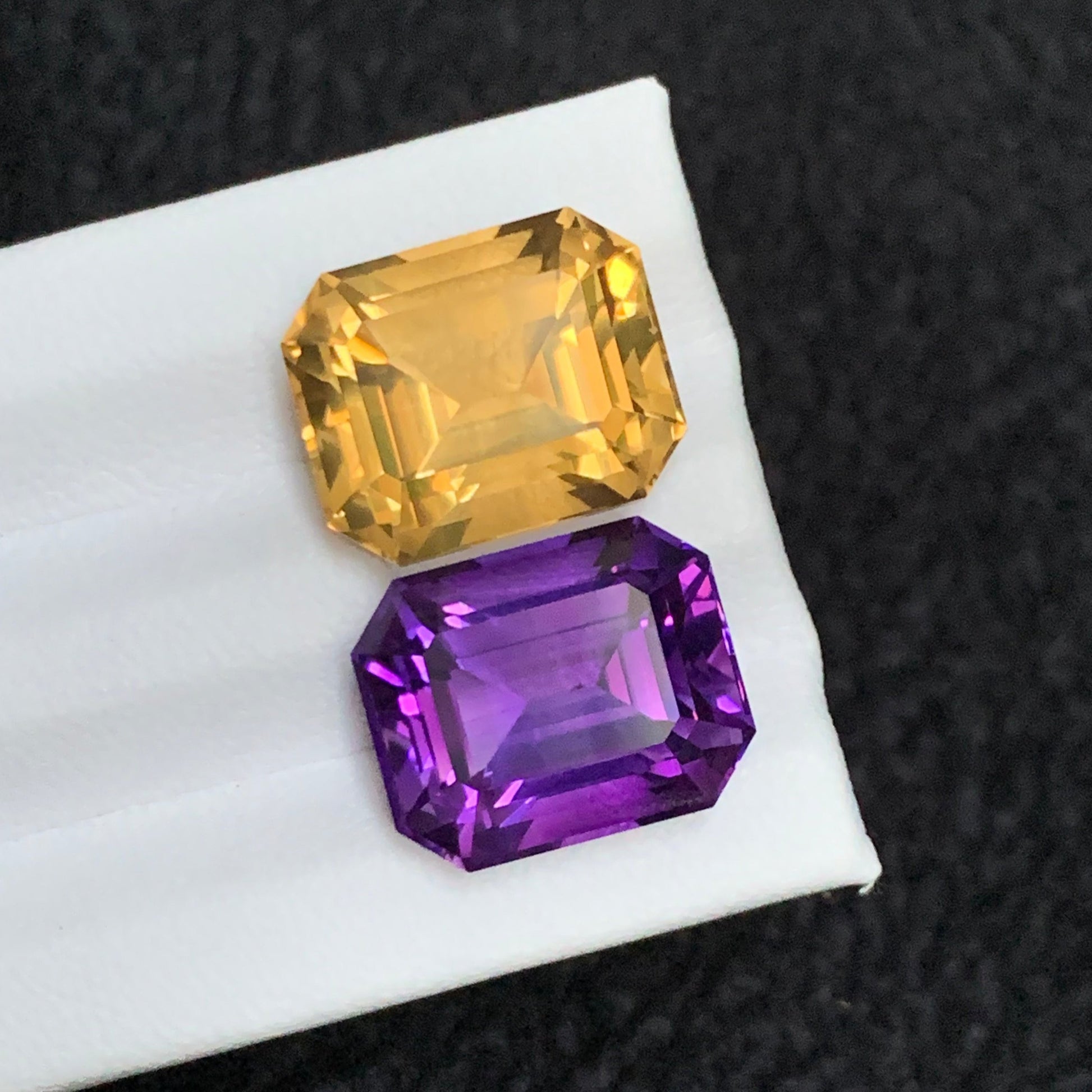 amethyst citrine earrings e pair