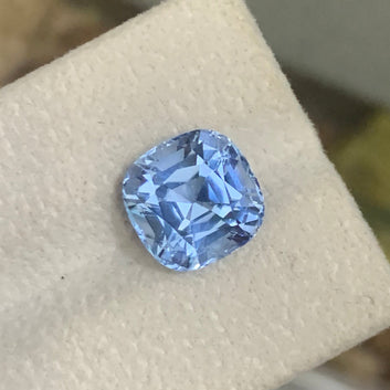 Blue Aquamarine Gemstone: Cushion Cut 5.13 Cts – Rare Deep Sea Beauty