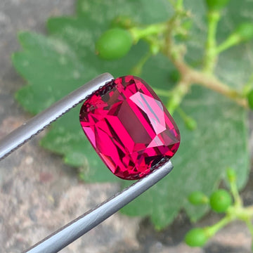 6.14 Carat Pinkish Red Garnet Gemstone, Cushion Cut, Premium Quality from Tanzania