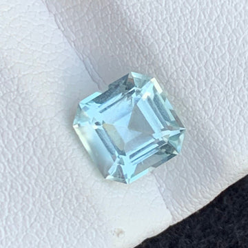 1.75 Carats High Quality Aquamarine Gemstone with Asscher Shape, Skardu Aquamarine