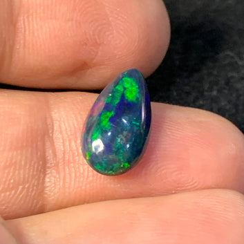 Natural Blue opal Gemstone, Pear Shape 2.05 Carats, AAA Quality Ethiopian Opal