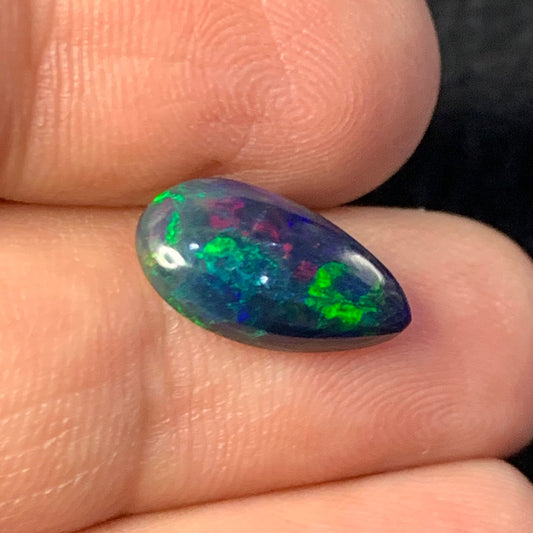 Natural Blue opal Gemstone, Pear Shape 2.05 Carats, AAA Quality Ethiopian Opal