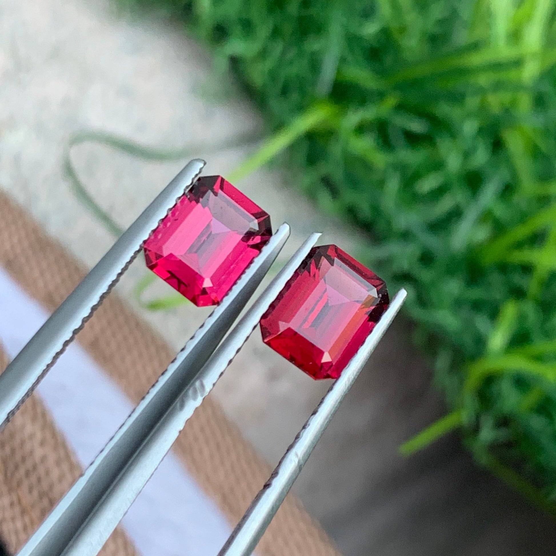 Loose Pink Garnet pair