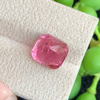 4.95 Carats Natural Rubellite Tourmaline – Cushion Cut from Afghanistan