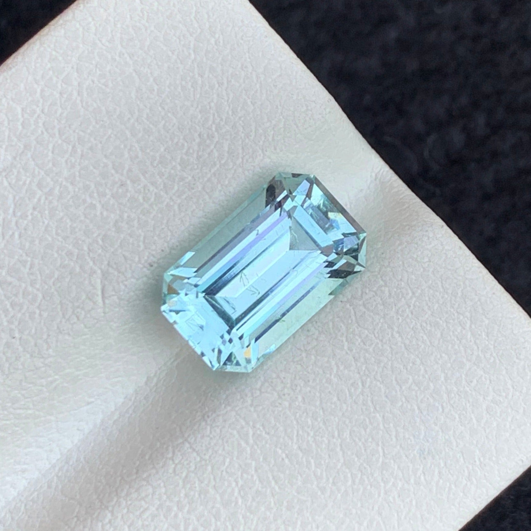 Faceted Blue Aquamarine