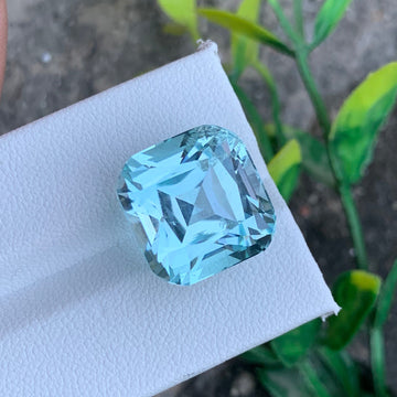 18.44 Carats Natural Aquamarine Gemstone with Cushion shape, Big Size Aquamarine