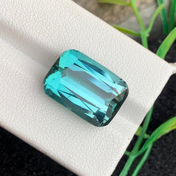 17.50 Carats Attractive Lagoon Tourmaline Gemstone with Cushion Cut from Afghanistan