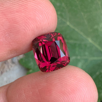 Natural 5.96 Carat Natural Red Garnet – Cushion Cut | Untreated | Rhodolite Tanzania Garnet
