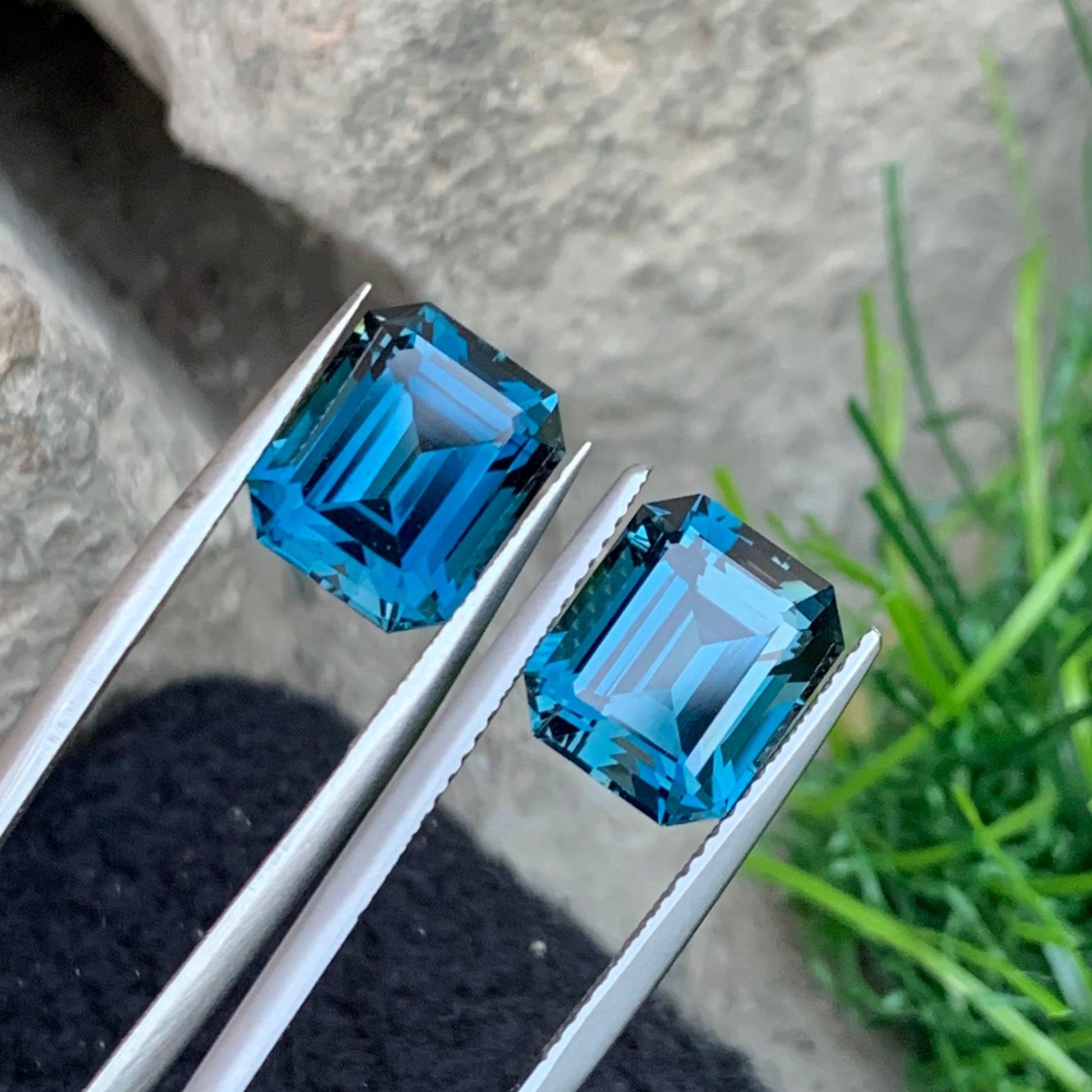 London blue topaz pair