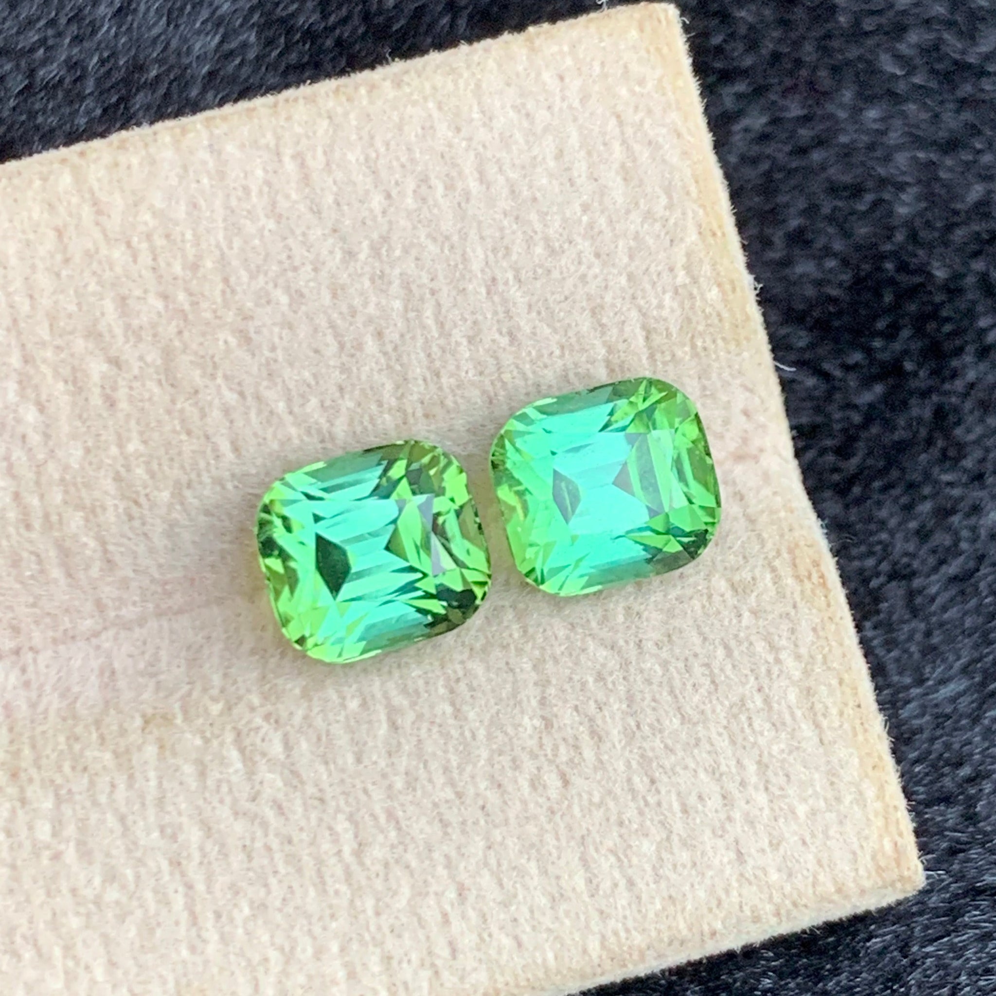 green tourmaline pair