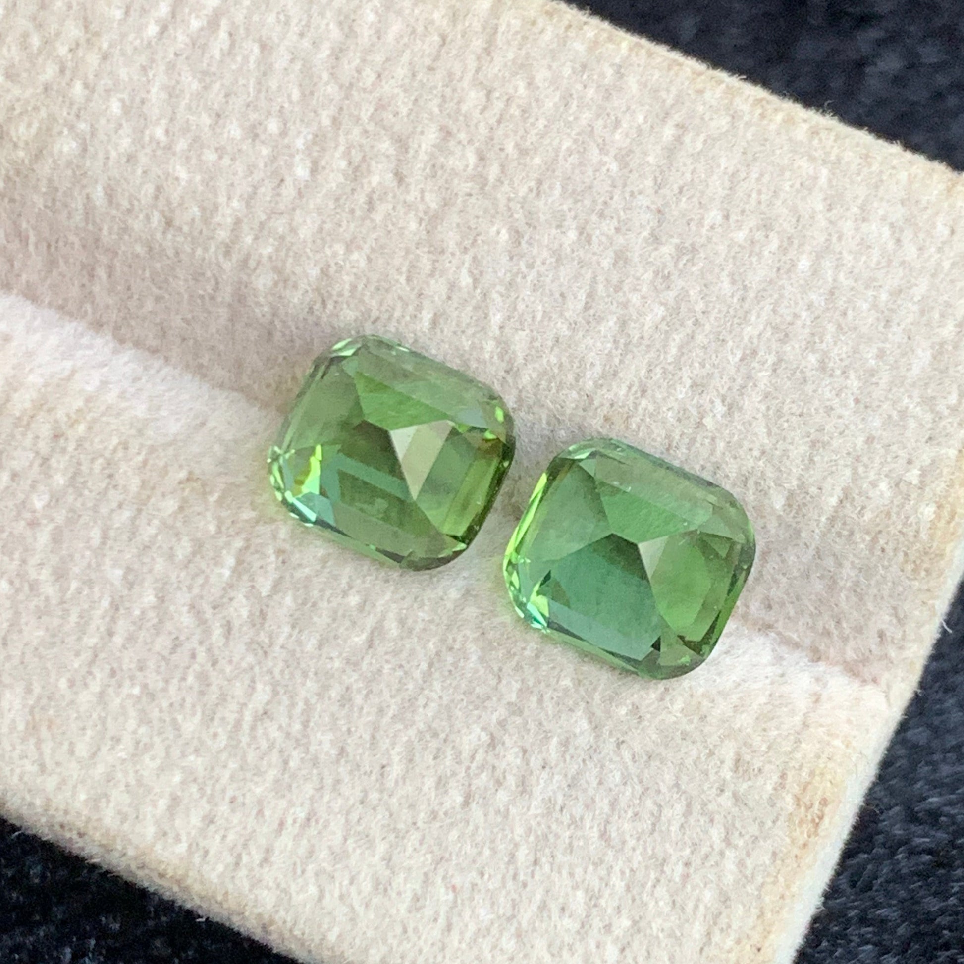 mint green tourmaline pair