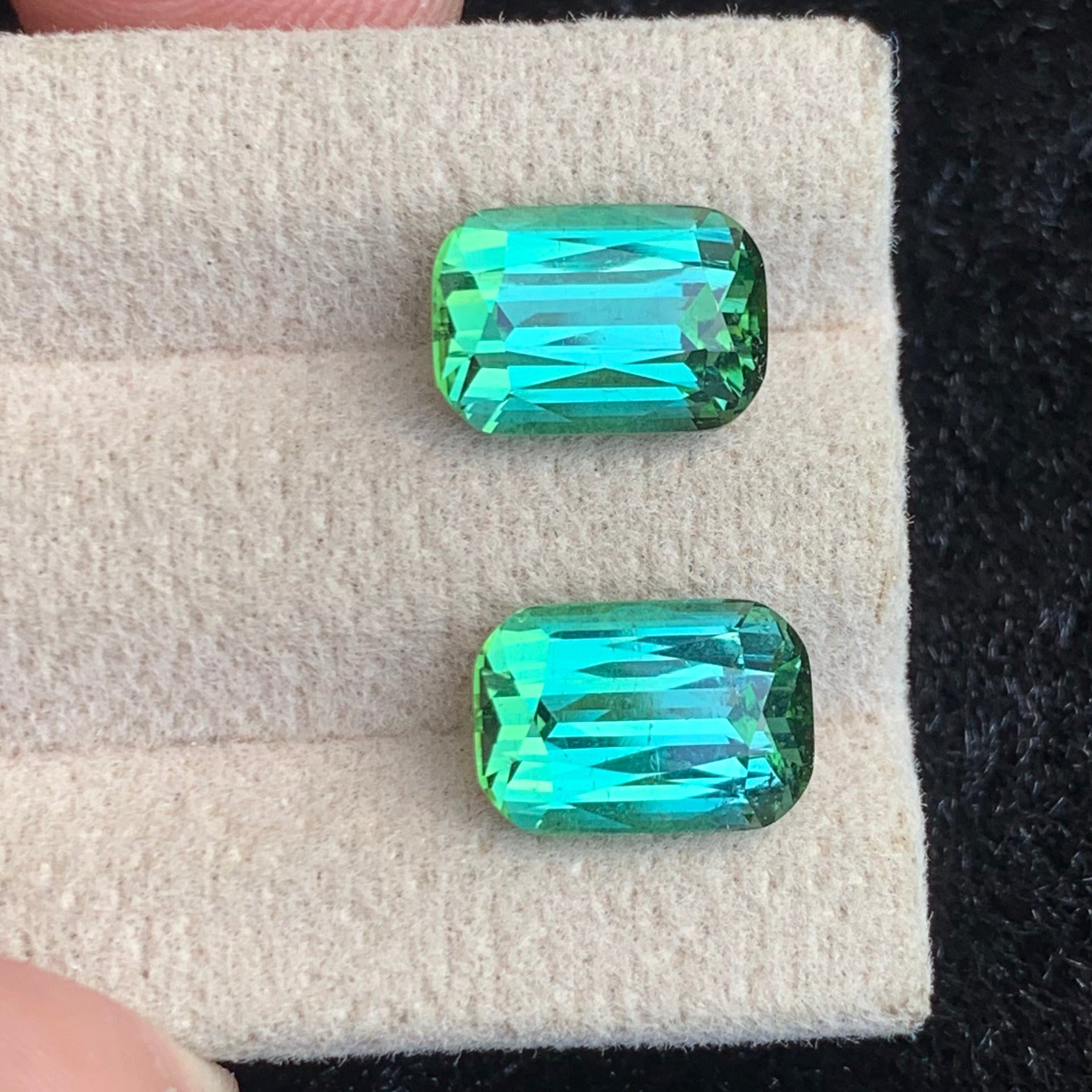 Bluish Green Tourmaline pair
Bluish Green Tourmaline earrings