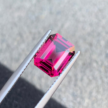 Umbalite Garnet 4.10 Carats, Pink Garnet Gemstone in Emerald Shape