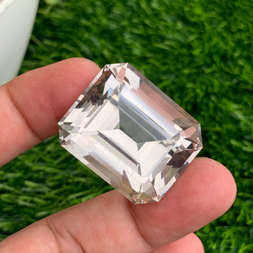 122.40 Carats Precious Natural Smoky Quartz with Emerald Shape, Big Size Smoky Quartz