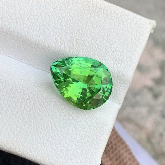 4.95 Carats Pear-Shaped Apple Green & Mint Green Tourmaline Gemstone