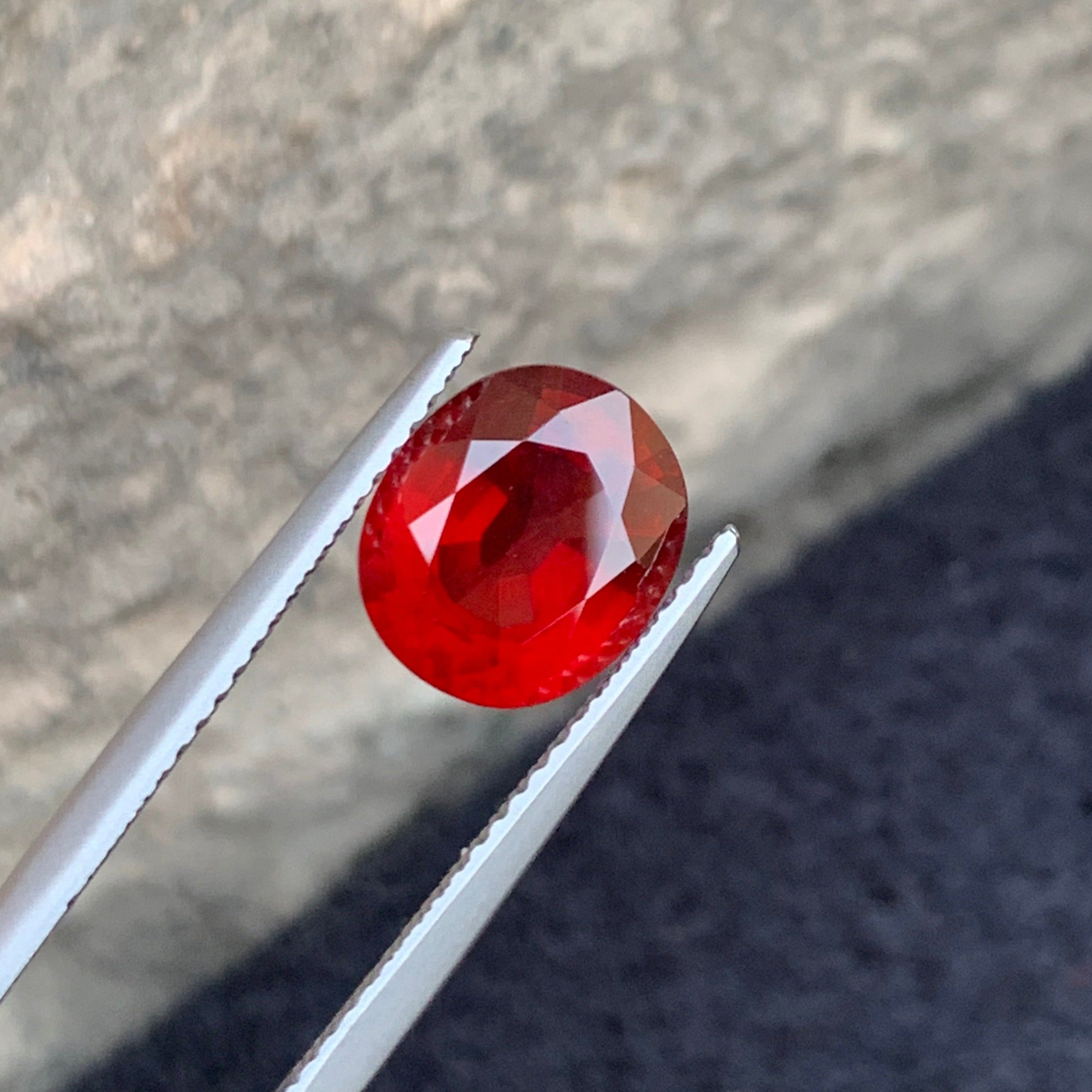 Rhodolite Garnet Gemstone Cushion Cut 3.25 Carats