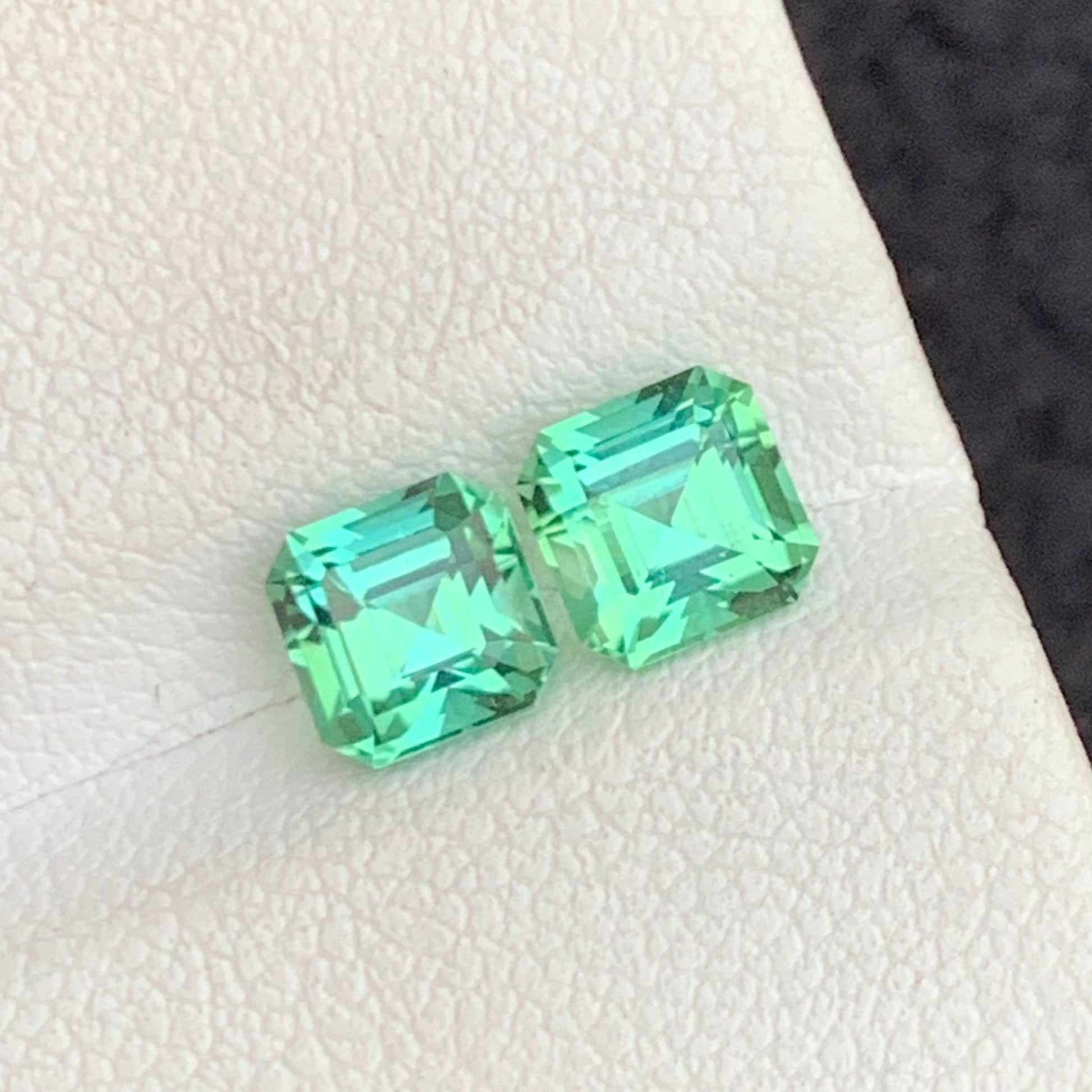 Mint green tourmaline pair