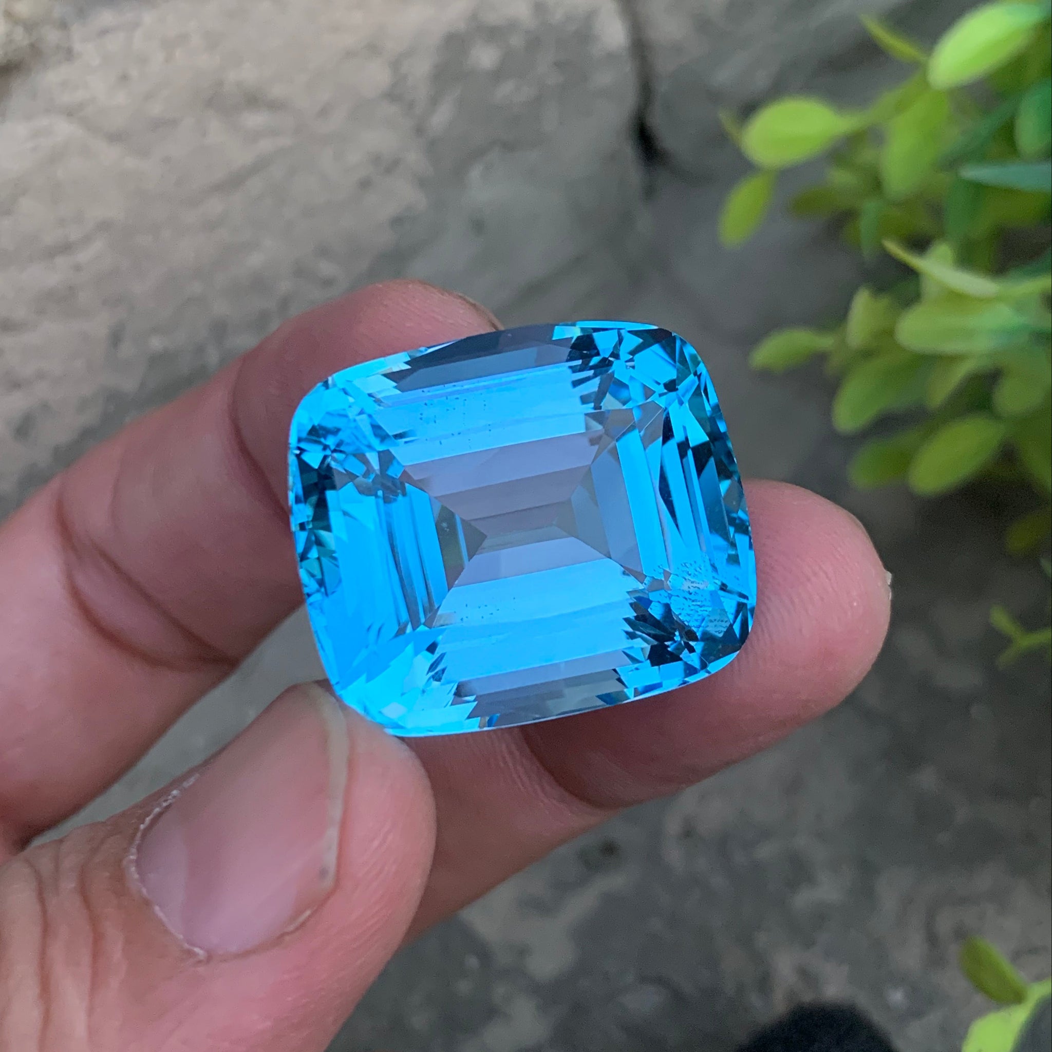 85.05 Carats Swiss Topaz from Africa with Cushion Shape, Tope Quality Blue Topaz Gems