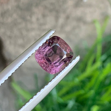 Purple Spinel Gemstone from Burma, Cushion Cut 1.10 Cts