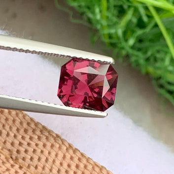 1.95 Carats Pinkish Red Garnet, Pinkish Red Gemstone in Fancy Shape