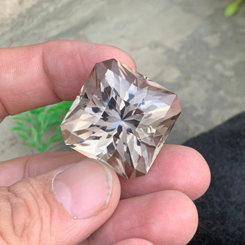 91.00 Carats Natural Smoky Quartz – Fancy Asscher Cut Gemstone from Pakistan