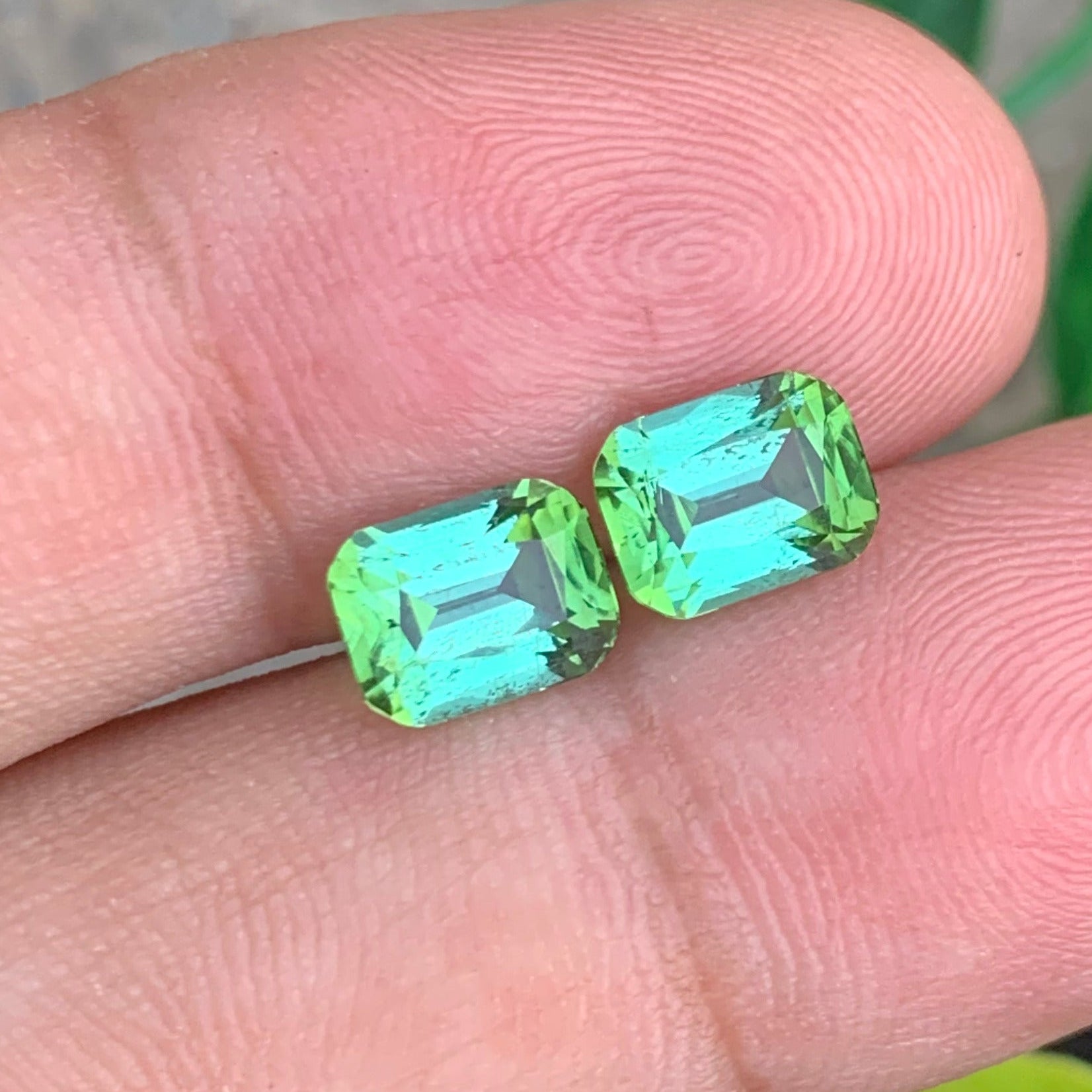 Bluish Green Tourmaline pair
Bluish Green Tourmaline earrings