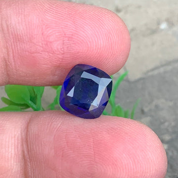 5.06 Carats Royal Blue Sapphire Gemstone from Sri Lanka, Cushion Shape with Certificate