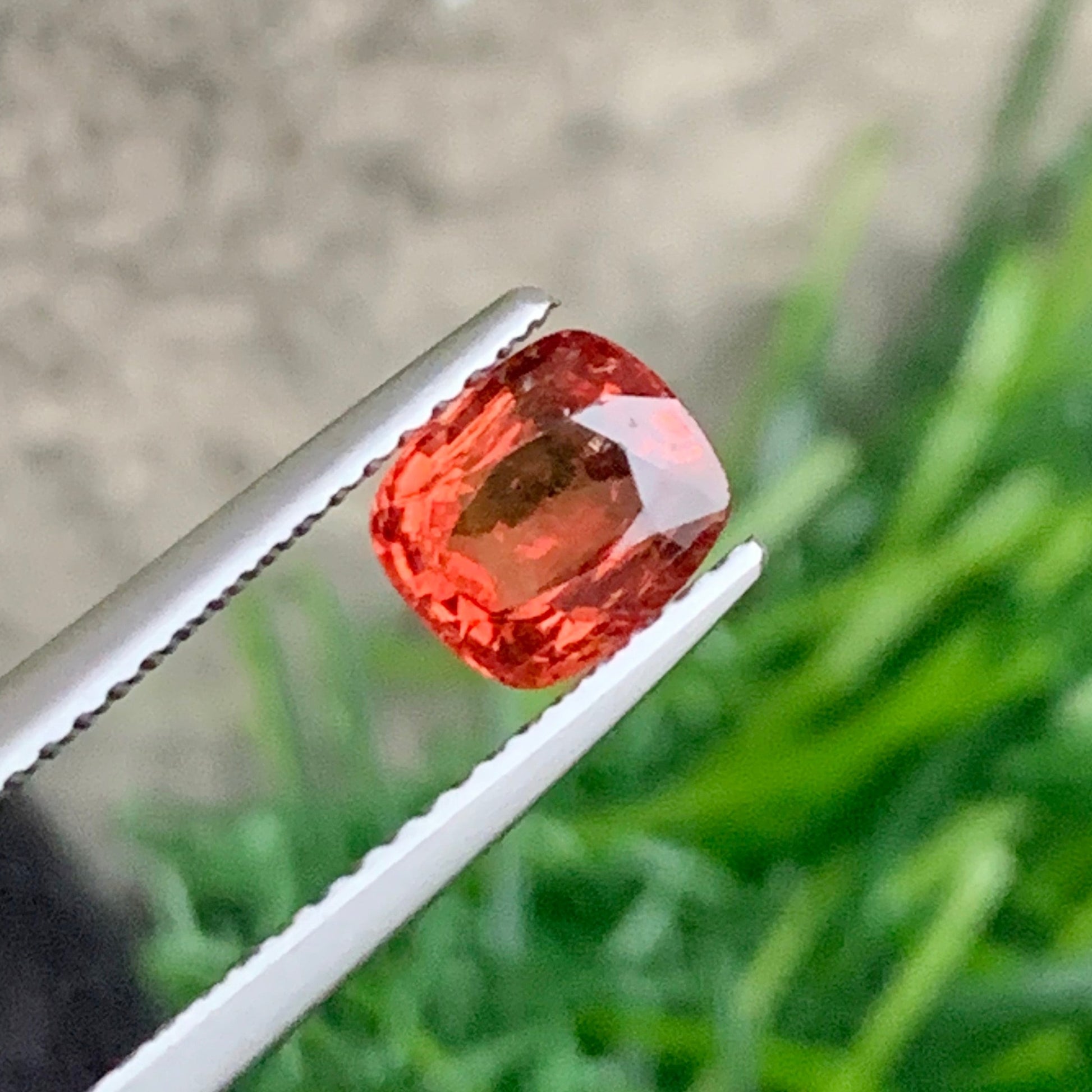 Red orange gemstone