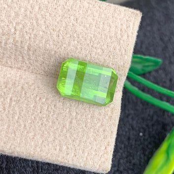 4.20 Carats Loose Green Peridot Gemstone for Jewelry – Pixel Shape from Pakistan
