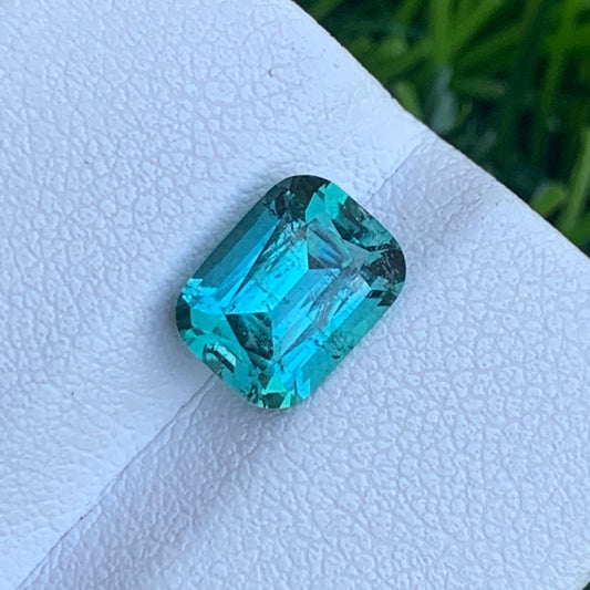 Lagoon Tourmaline 2.05 Cts – Cushion Cut, Bluish Green Brilliance
