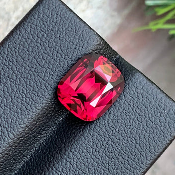 Pinkish Red Garnet 5.05 Carats, Cushion Shape Umbalite Garnet - 10.50 x 8.88 MM