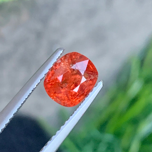 Orange Spinel from Burma, Cushion Cut 1.10 Carats