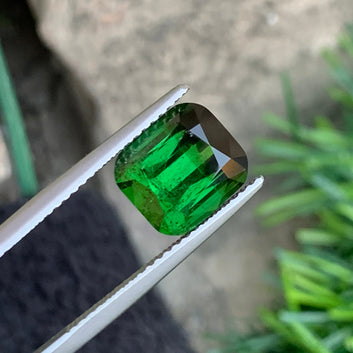 Natural Yellow Green Tourmaline 3.95 Cts – Cushion Cut from Afghanistan